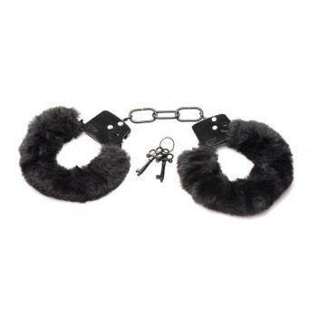 XR Brands - Cuffed In Fur Handcuffs - Black