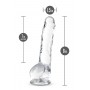 NATURALLY YOURS 8" CRYSTALLINE DILDO DIAMOND - Blush