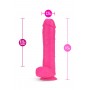 NEO 11 INCH DUAL DENSITY DILDO NEON PINK - Blush