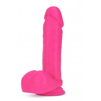 NEO 8 INCH DUAL DENSITY DILDO NEON PINK