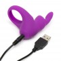 Happy Rabbit - Rechargeable Vibrating Rabbit Cock Ring Black - Happy Rabbit