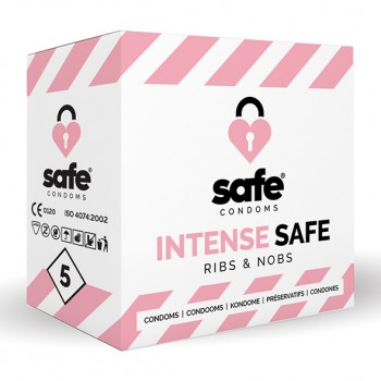SAFE - Condoms - Ribs & Nobs (5 pcs)