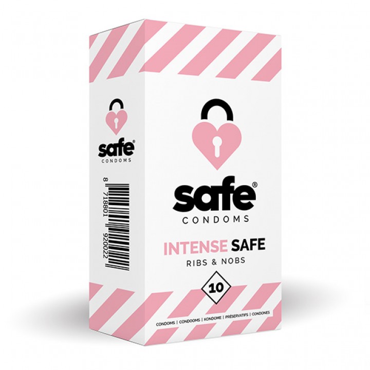 SAFE - Condoms - Ribs & Nobs (10 pcs) - Safe