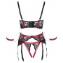 Shelf Bra Set black/red XL - Cottelli BONDAGE