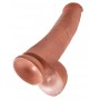 King Cock 15" Cock w Balls Tan - King Cock