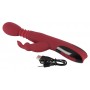 Vibrators ar klitora stimulatoru Silikona 26,5cm sarkans - You2Toys