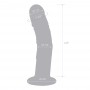 Glas - Curved Realistic Glass Dildo With Veins - Glas