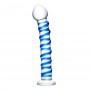 gläs Blue Spiral - Glas - Blue Spiral Glass Dildo - Glas