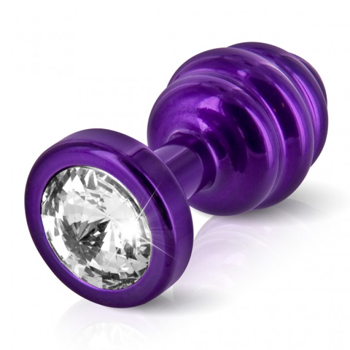 Diogol - Ano Butt Plug Ribbed Purple 35 mm - Diogol