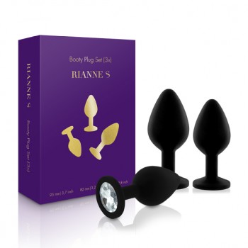 Rianne S Booty plug set Black - RS - Soiree - Booty Plug Original Set 3x Black