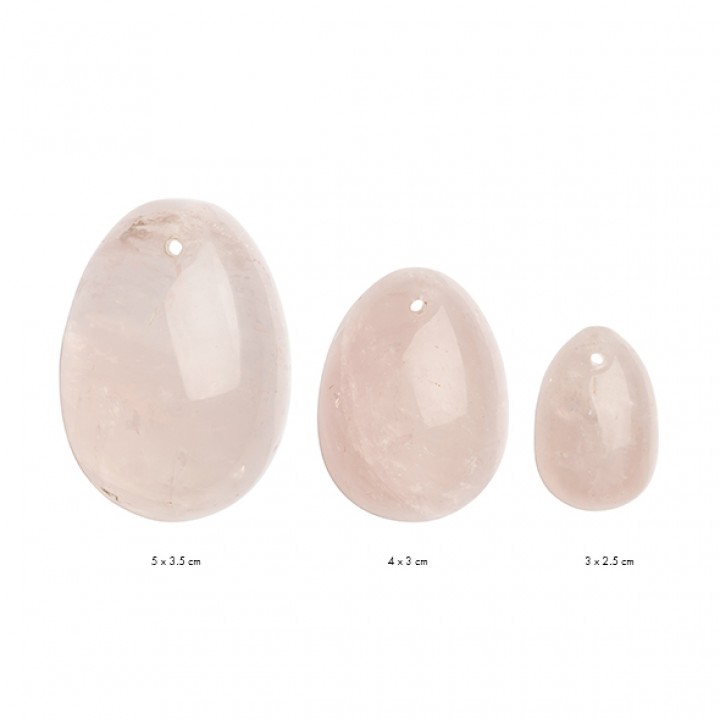 La Gemmes - Yoni Egg Set Rose Quartz (L-M-S) - La Gemmes