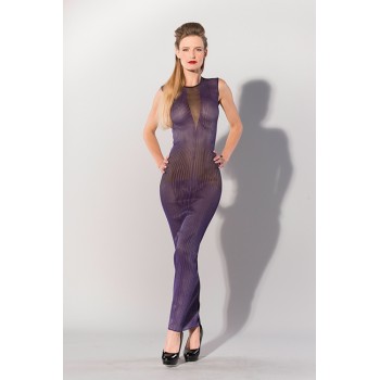 GP PRINTED DATEX LONG STRIPED DRESS, XL