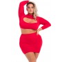 STOP & STARE 2PC SKIRT SET RED, 3XL/4XL - Pink Lipstick Lingerie