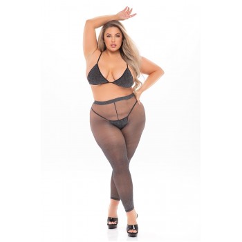 TALL ORDER 3PC LEGGING SET BLACK, PLUS SIZE