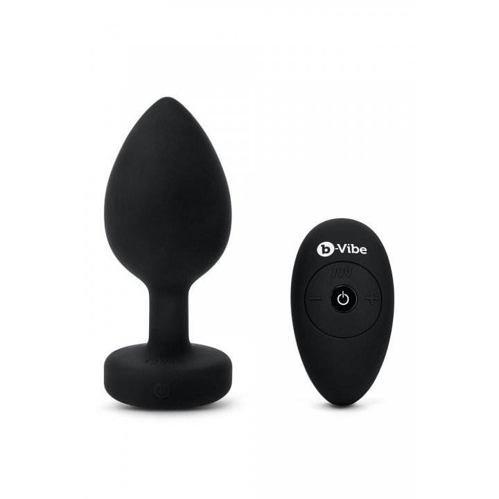 B-VIBE VIBRATING JEWEL PLUG XXL BLACK - b-Vibe