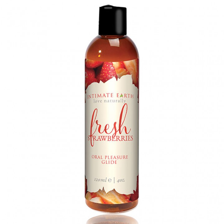 Intimate Earth - Natural Flavors Glide Fresh Strawberries 120 ml - Intimate Earth