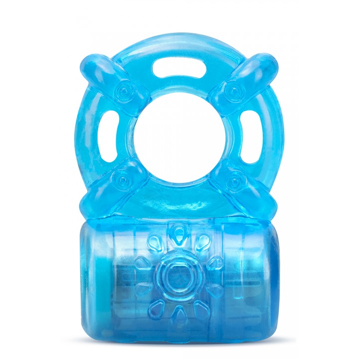 STAY HARD 5 FUNCTION COCK RING BLUE - Blush