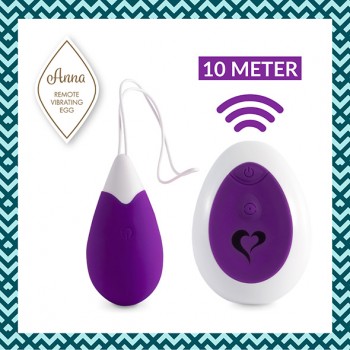 FeelzToys Anna Rechargeable Egg with Remote Control Violets