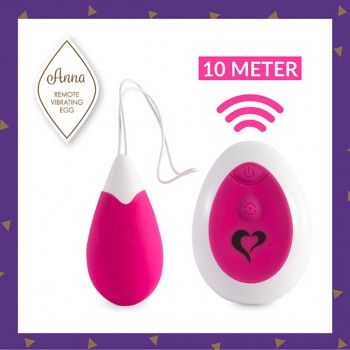 FeelzToys Anna Rechargeable Egg with Remote Control Rozā