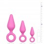 Pink Buttplugs With Pull Ring - Set - Easytoys Anal Collection