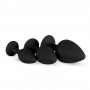 Silicone Buttplug Set with Diamond - Black - Easytoys Anal Collection