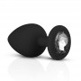 Silicone Buttplug Set with Diamond - Black - Easytoys Anal Collection