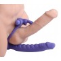 Double Delight Dual Penetration Vibrating Rabbit Cock Ring - Frisky