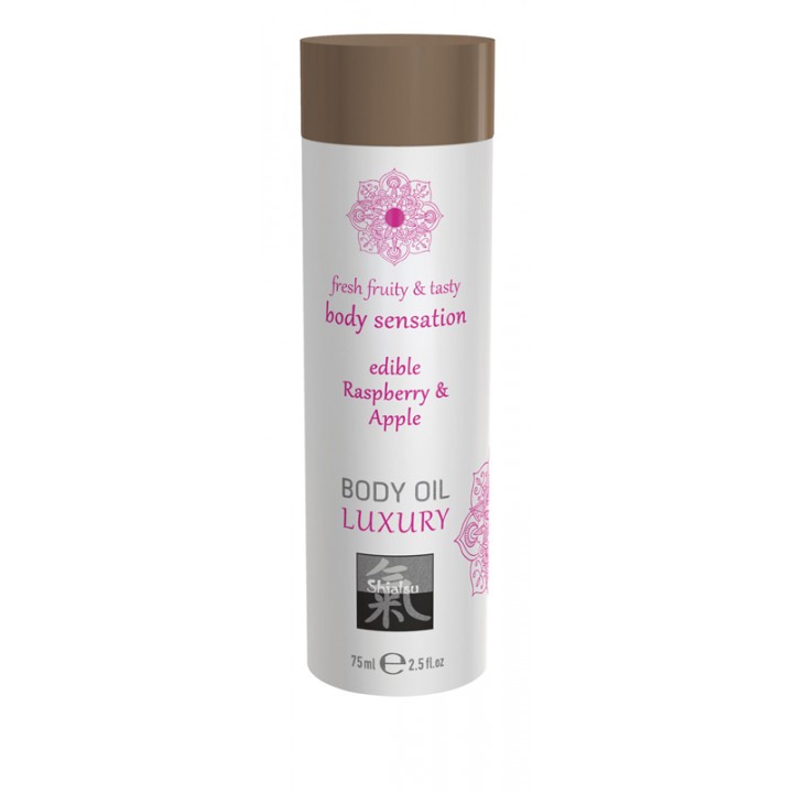 Luxury Body Oil Edible - Raspberry & Apple - Shiatsu