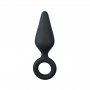 Black Buttplugs With Pull Ring - Small - Easytoys Anal Collection