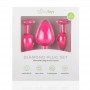 Silicone Butt Plug with Diamond - Pink - Easytoys Anal Collection