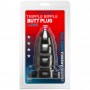 Triple Ripple Butt Plug - Large - Black - The Classics