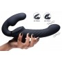 Swirl Vibrating Strapless Strap-On - Black - Strap U