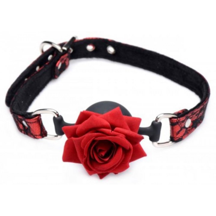 Eye-Catching Ball Gag With Rose - Master Series