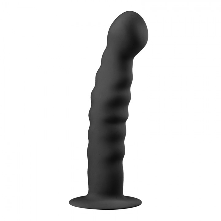 Silicone Suction Cup Dildo - Black - Easytoys Anal Collection