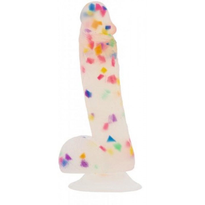 Addiction - Party Marty Confetti Dildo - 18 cm - Addiction