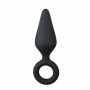 Black Buttplugs With Pull Ring - Medium - Easytoys Anal Collection