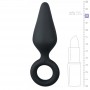 Black Buttplugs With Pull Ring - Medium - Easytoys Anal Collection