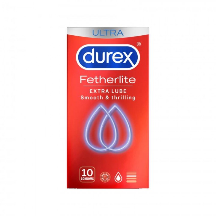 Durex Thin Feel Extra Lubricant - 10 Condoms - Durex