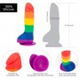 Addiction - Justin Rainbow Silicone Dildo - 19 cm - Addiction