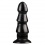 Black Anal Dildo With Ridges - All Black