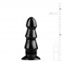 Black Anal Dildo With Ridges - All Black