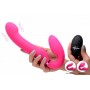 G-Pulse Vibrating Strapless Dildo With Remote Control - Pink - Strap U