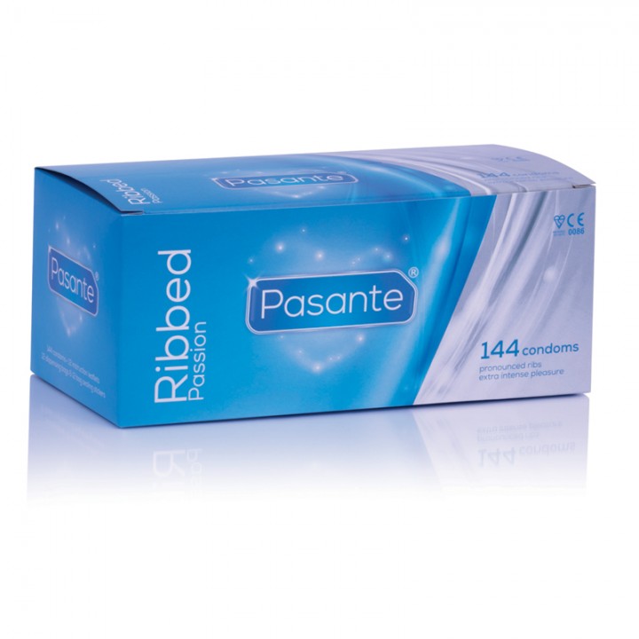 Pasante Ribbed condoms 144 pcs - Pasante