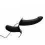 Power Pegger Double Strap-On Vibrator - Black - Strap U