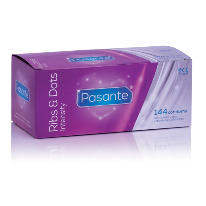 Pasante Ribs & Dots Intensity condoms 144pcs - Pasante