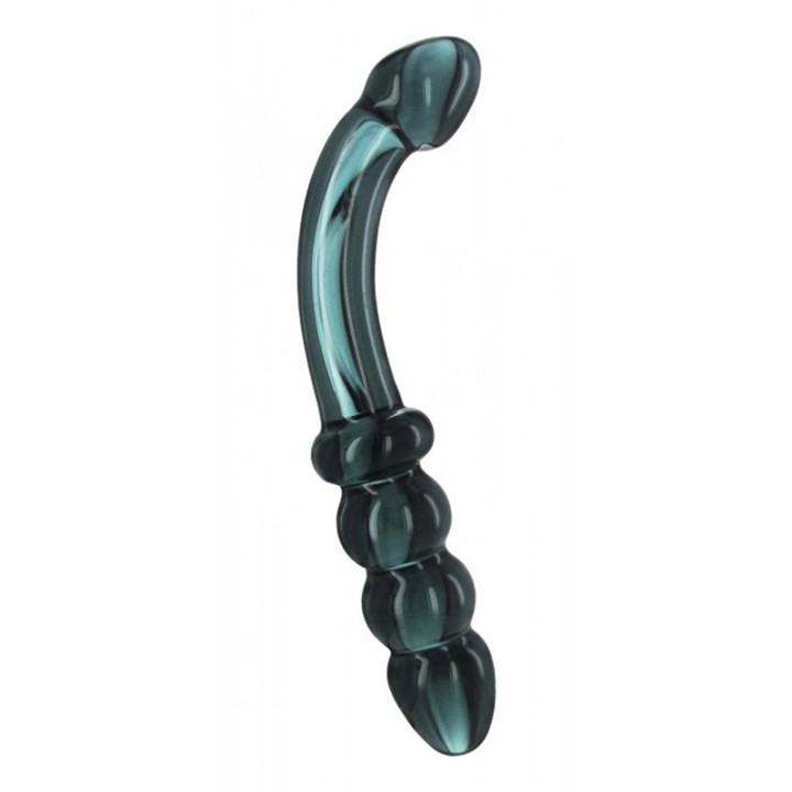 Hamsa G-Spot-/Prostate Dildo - Smoky Jade - Prisms Erotic Glass