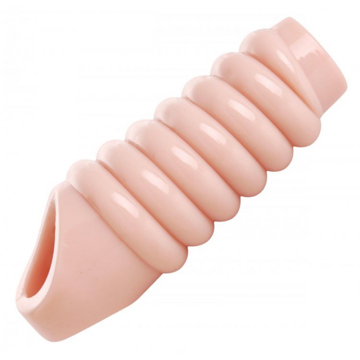 Really Ample Ribbed Penis Enhancer Sheath - Size Matters