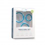 Three Size Cock Ring Set - Blue - Easytoys Men Only