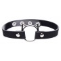 Kinky Kitty Ring Slim Choker - Black - Master Series