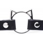 Kinky Kitty Ring Slim Choker - Black - Master Series